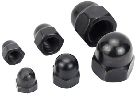 3-40 pezzi dado cieco M3 M4 M5 M6 M8 M10 M12 tappo di copertura dado a cupola in acciaio al carbonio nero sui dadi(M12(3pcs))