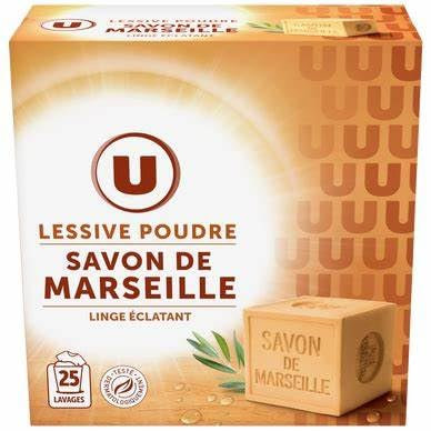 Generisch Savon de Marseille Seife Waschmittel Vollwaschmittel für 25 Wäschen 1,250kg