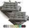 etérea 8er Set Sitzkissen Outdoor 40x40 mit Bändern - Stuhlkissen Anthrazit für Gartenstuhl & Innenbereich - waschbare Sitzauflagen Gartenmöbel - 8 Stück Kissen 40x40 cm - Anthrazit
