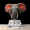 Schwarzer Tierelefant Tapete Wandbild 3D Fototapete Schwarz Vliestapete Wandtapete Foto für Modernes Design der Fernseh Hintergrund Wand-Kunst-Deko, 250x175 cm