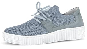 Gabor Damen Low-Top Sneaker, Frauen Halbschuhe,schnürschuhe,schnürer,straßenschuhe,Strassenschuhe,Sportschuhe,Denim,40 EU / 6.5 UK
