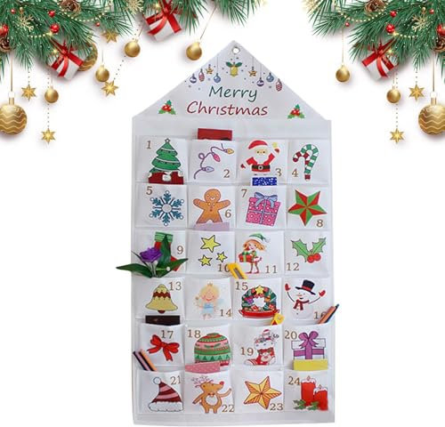 Weihnachten Adventskalender Stoff Adventskalender Adventskalender Urlaub Wanddeko Weihnachten Urlaub Kalender Urlaub Countdown Kalender 2024 Countdown Kalender für Weihnachten
