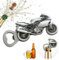 AEIOPRS Décapsuleur de Bière Moto Argent Foncé Cadeau Unique pour Homme Idée Cadeau Original pour la Fête des Pères Noël Anniversaire Parfait pour Papa Mari Grand-Père