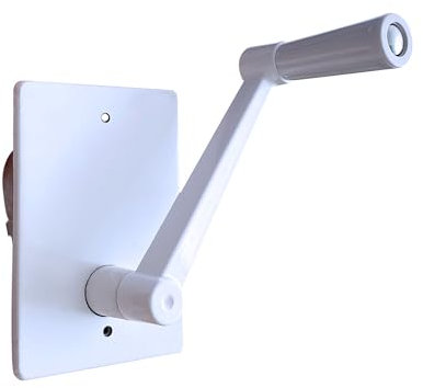 MICEL - 90094 - Tour de volet roulant à encastrer, charge maximale 40 kg, avec manivelle, en acier, finition blanche, 160 x 80 x 130 mm