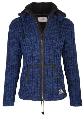 THC Natural Line Schafwollstrickjacke blau716 | Schafwolle | Strickjacke | Schafwoll-Jacke | Woll-Jacke | Schafwolljacke | Außenjacke | RIPP-Wolljacke