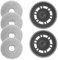 4 Pièces Serpillières Tampon avec 2 Supports de Rechange, Chiffons Lingettes Compatibles avec Dreame L10 Ultra / L10S Pro / L10S Ultra / L10S Pro Ultra Heat / L10 Prime / L20 Ultra / X40 Ultra
