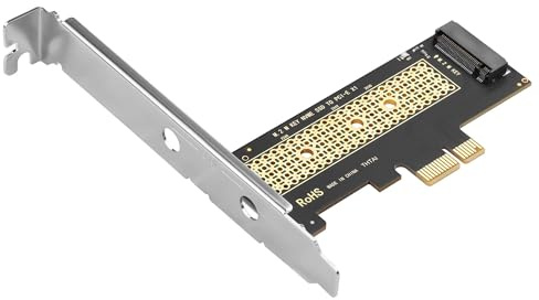 CERRXIAN M.2 NVMe to PCIe 4.0 X1 Adapter,M.2 SSD NVME Hard Disk Conversion Card for 2230/2242/2260/2280 M.2 NVMe SSD