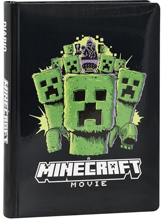 Franco Cosimo Panini Minecraft - offizielles Minecraft-Tagebuch, 12 Monate, ideal für die Grundschule, mit gepolstertem Einband und 320 farbig bedruckten Innenseiten, 13 x 17,8 cm