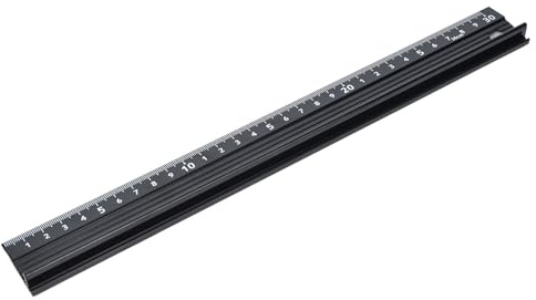KooingTech Schneidelineal, Lineal Metall, Lineal 30 cm, Aluminiumlegierung Messgerät mit Rutschsicher Streifen zum Messen Von Leder