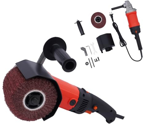 ROGONPDK 1580W Vielseitige Satiniermaschine, Bürstenschleifer Schleifmaschine Polieren 6-Gang einstellbar Walzenschleif mit Überlastschutz, Exzenterschleifer für Oberflächen-Renovierung