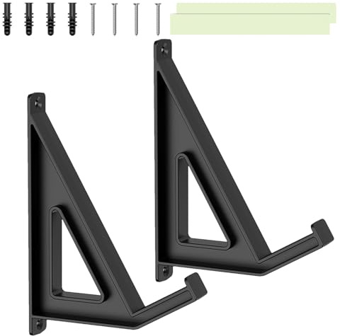 Generisch Keyboard Holder Wall Mount, Adjustable Wall Laptop Shelf & Storage Rack, Versatile Organizer for Keyboards, Electronics, Routers, Books, Photos, Paintings & Bedside Display, Black and White