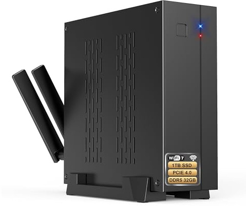 Desktop Computer AMD Ryzen7 7840HS (up to 5.1GHz),Mini PC with 32GB DDR5 1TB NVMe SSD 7000MB/s, Mini gaming PC AMD Radeon 780M supports 4K Triple Monitor WiFi 7/BT5.3/USB3.2/RJ45 Dual Mini Pc
