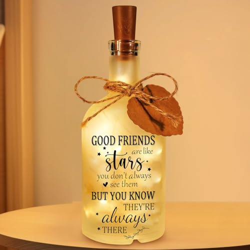 Laicaii Bestfriend Birthday Gift, Light Up Bottle for Friend Decorative Cork Bottle Light, Best Friends Gifts, Friendship Bottle Night Light Perfect for Soul Sister Thanksgiving Christmas