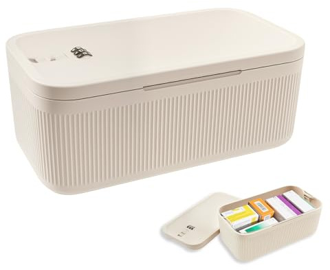 Abschliessbare Box mit Zahlenschloss, Robust Sicherer Aufbewahrungsbox | Medikamentenbox Abschließbar Materialien in Lebensmittelqualität, Verschließbare Box für Medikamente, Handy, Snacks