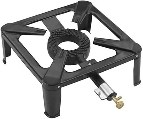 Fornellone a Gas GPL 4 Piedi, con Bruciatore in Ghisa, Fornello da Esterno cm 30x30x14 h per Cucina, Campeggio - Potenza 5,5 Kw g30 400 g/h