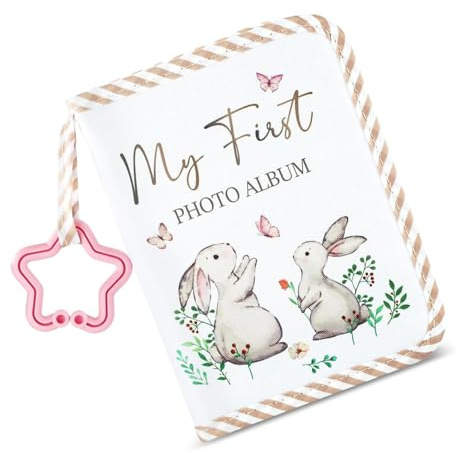 Weiches Oxford Stoff Fotoalbum Für Kinder Mit Aquarell Hasen Design Sicheres Ungiftiges Baby Erinnerungsbuch Für Familienreisen Waschbares Oxford Babyalbum
