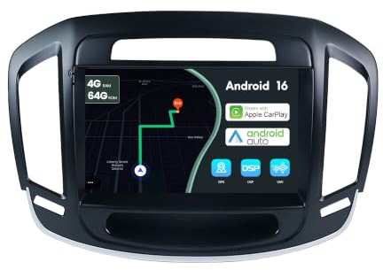 MSD 9 Pulgada 2G+64G Autoradio para Buick Regal/Opel Insignia (2014-2017) | Android 15 GPS Navigation Radio | CarPlay Android Auto Dab 4G Dual-Band WLAN Volante DSP | Cámara | 2 DIN IPS-2.5D Pantalla