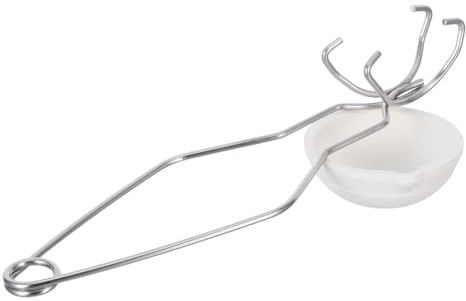 Healvian Melting Crucible Kit Ceramic Casting Crucible Bowl with Handheld Tongs Portable Professional Precision for DIY Silver and Gold Melting Projects