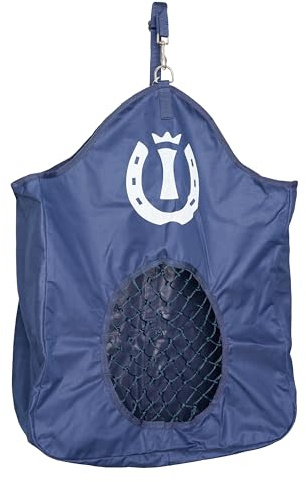 Imperial Riding Heutasche IRH Feed Me, Heusack mit Aufhängesystem und Frontöffnung, robuste Heutasche für Stall und Anhänger, Navy, 1SIZE