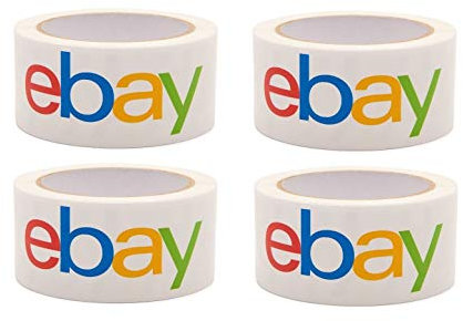 4 Rollen Offizielles eBay Marken-BOPP Verpackungsklebeband Versandbedarf Mehrfarbig