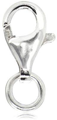 TJS Lobster Clasps, Silver Lobster Claw Clasps Lobster Clasps for Jewellery Making - 925 Sterling Silver 8mm, Nickel-Free & Hypoallergenic for Jewelry Making, Perfect for DIY Necklaces & Bracelets