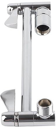 Garosa Shower Head Extension Arm, 10 Inch Brass, Brushed Nickel, Adjustable, Wall Mount for Bathroom Shower Head