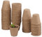 MSYU Macetas de Cultivo Conjunto, Biodegradables, para Plantas, 50 Piezas de macetas, Celulosa, Redondas, 8 cm, Beige