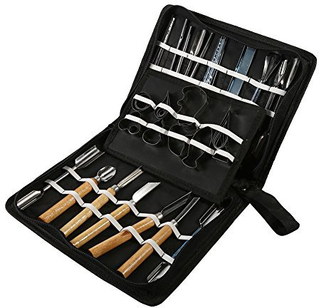 46Pcs Scalpello Set Carving Set di utensili per intaglio da cucina portatile Set di strumenti per la cottura di frutta e verdura