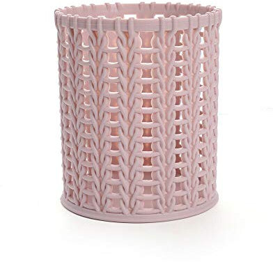 SENRISE Pen Holders Pencil Holder Cup for Desk, 2 Pcs Round Pencil Pot for Office Home Storage Organizer (Pink)