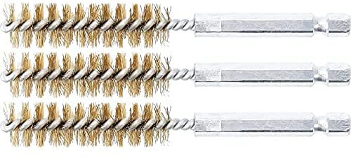 BGS 3078-13-M | Messingbürste | 3-tlg. | 13 mm | Antrieb Außensechskant 6,3 mm (1/4) | Loch-Drahtbürsten | für BGS 3078