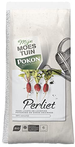 Pokon Perlit, Natürliches Vulkangestein zur Bodenverbesserung, Belüftung, Wasserspeicherung, Wasserführung, 6L