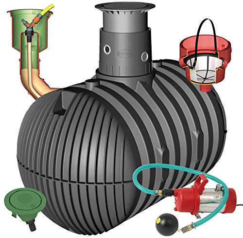 Graf Regenwasser-Erdtank Carat Regenwassertank Zisterne Wassertank Garten-Komfort, 8.500 L PKW-befahrbar