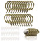 TSKDKIT Anelli per tende in metallo con clip, 24 pz. da 30 mm con gancio in ottone antiruggine, per tende da finestra
