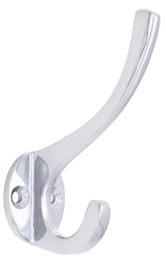 Türhaken Kleiderhaken für Hüte und Mäntel, viktorianischer Stil, Antik-Optik, 87 mm (poliertes Chrom)