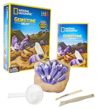 National Geographic RTNGGEM Kit de creusement de Pierres précieuses, Multicolore,