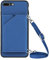 nancencen iPhone 7 Plus/iPhone 8 Plus Handyhülle, Das Lange Seildesign ist Abnehmbar, Weiches TPU-Silikon Rahmen (Mit Kartenschlitz) Einfachheit Stil für iPhone 7 Plus/iPhone 8 Plus, Blau