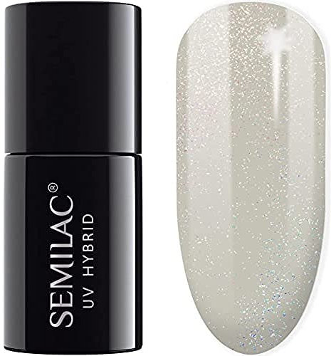 328 UV Hybrid Nail Polish Semilac Chilled Beige Shimmer 7 ml