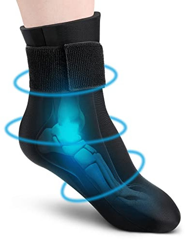 Chaussettes de thérapie par le froid, enveloppe de glace réutilisable pour les pieds, soulagement de la douleur pour la tendinite d'Achille, la fasciite plantaire, le talon du pied (1PCS, M)