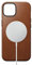 NOMAD Modern Leather Case for iPhone 14 Leather 360° Raised Edges TPE Bumper 10ft Drop Protection Mag Safe & Wireless Charging (English Tan)