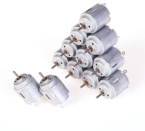 ANGEEK 12pcs R140 DC motor DC 3-6V 7000-16000RPM Mini motor, mini 140 motor redondo para juguetes de bricolaje.