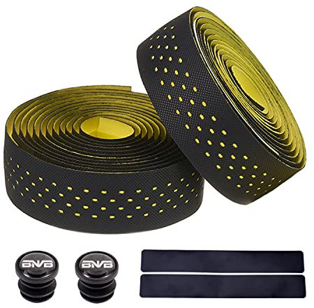 PLATTBK Cycling Fahrrad Lenkerband Rutschfest und Stoßdämpfend für MTB Rennrad und Urban Cycling Inkl Abklebeband und Lenkerstopfen