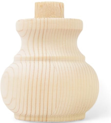Holzando Holzfüße für Möbel aus Fichte ø75 - naturbelassenes Holz - ideal für Restauration & Reparatur - Möbelfüße Holz in Verschiedene Größen & Materialien erhältlich