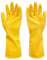 TopHomer Gants de travail en latex, gants de nettoyage multi-usages pour cuisine, vaisselle, jardinage, jaune, taille L (1 paire)