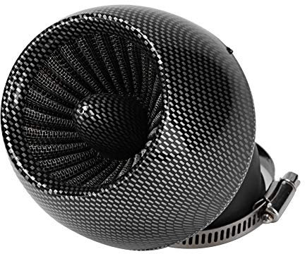 Filtro Aria Amaha Cygnus X 125 2012, Aspirazione 28Mm, Filtro Aria Scooter 50Mm, 17Mm Una Trama In Fibra Di Carbonio Filtro Di Aspirazione Filtro Aria Universale Per Bici Moto