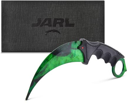 JARL Karambit CS:GO Cuchillos de Entrenamiento y Colección - Réplicas de Karambit Counter-Strike con Hoja de Acero Inoxidable - Regalo para Fans de CS:GO con Caja Premium