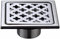 Edelstahl Bodenablauf 10 cm Hochglanz extraflach begehbare Dusche nur 0,5 cm Rahmen A