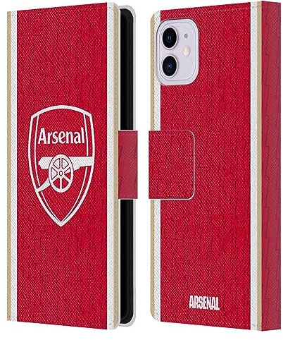 Head Case Designs Officially Licensed Arsenal FC Home 2023/24 Crest Kit Leather Book Wallet Case Cover Compatible With Apple iPhone 11