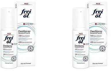 frei öl MED DeoSpray, Deodorant ultra fresh, 48h Deo-Schutz, reguliert die Schweißbildung, vegan und leicht kühlend, 100 ml (Packung mit 2)