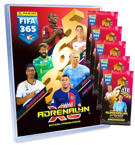 Panini FIFA 365 Karten 2024 - Trading Cards - 1 Mappe + 5 Booster Sammelkarten