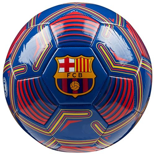 FC Barcelona Ball, Offiziell Lizenzierter Club Soccer Ball, Fussball Größe 3, 4 oder 5, Geschenke für Fans (Blau/Rot, Größe 5)